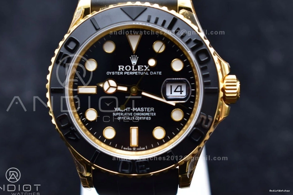 Yacht-Master 1:1 Best Ceramic EyeCatching 1224 Black on Strap Black 42mm VSF VS Edition 3D 226658 Bezel Rubber 0926